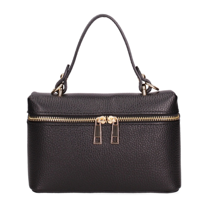 Borsa a mano da donna - Modello False - Vera pelle - 20.0 x 13.0 x 7.0 cm