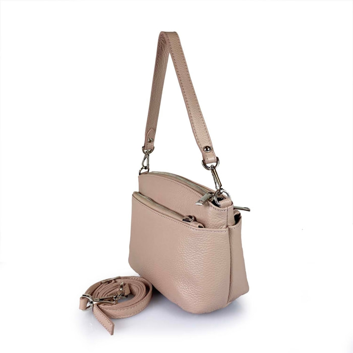 Borse Donna colore Rosa-in pelle Made in Italy 24 X 16 X 6cm