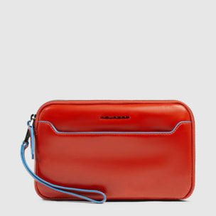 Piquadro Pochette homme en cuir avec poignée amovible et protection RFID