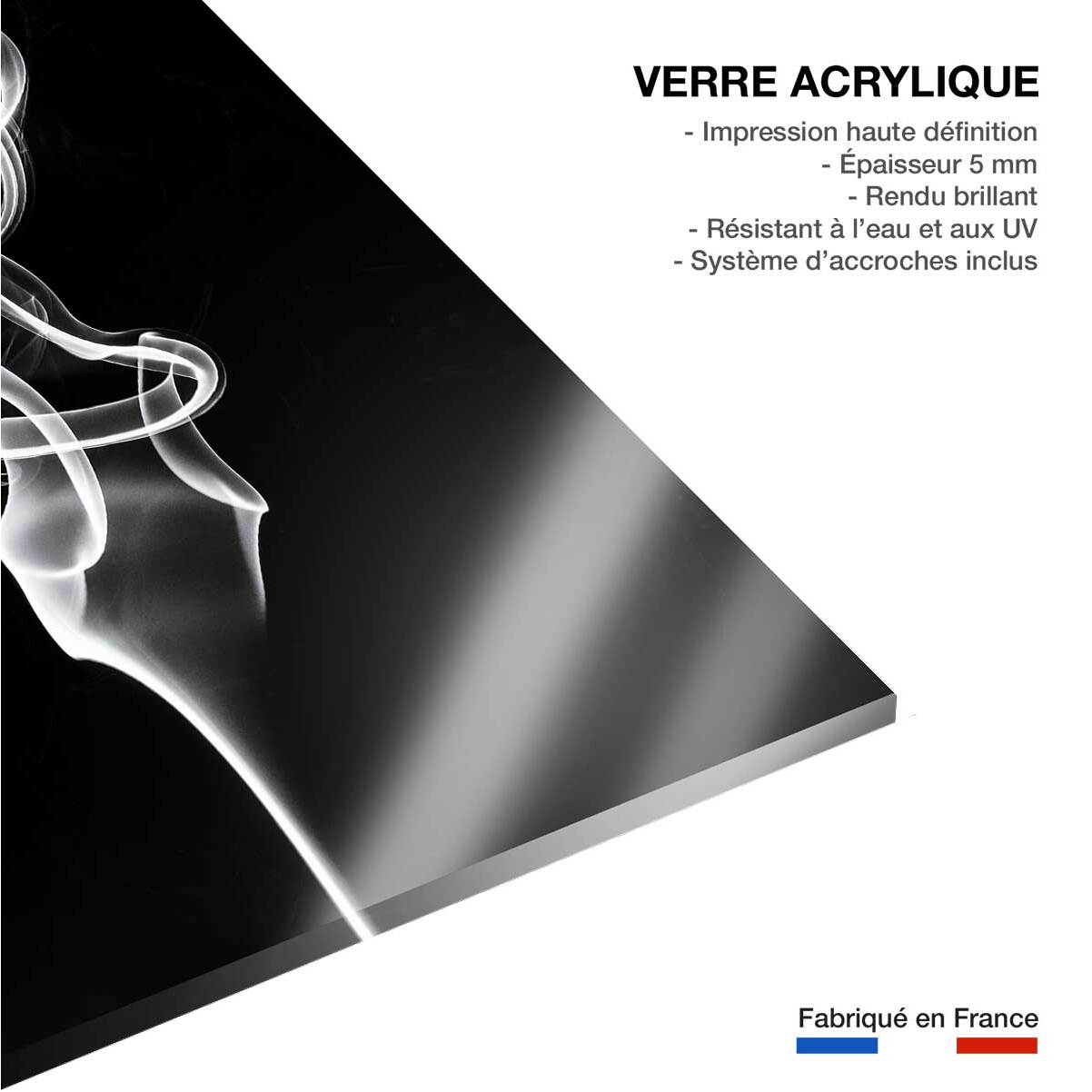 Tableau  white smoke tulip dream Tableau plexiglas