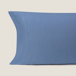 Funda de almohada de algodón punto Puntib color azul medio Punto de algodón