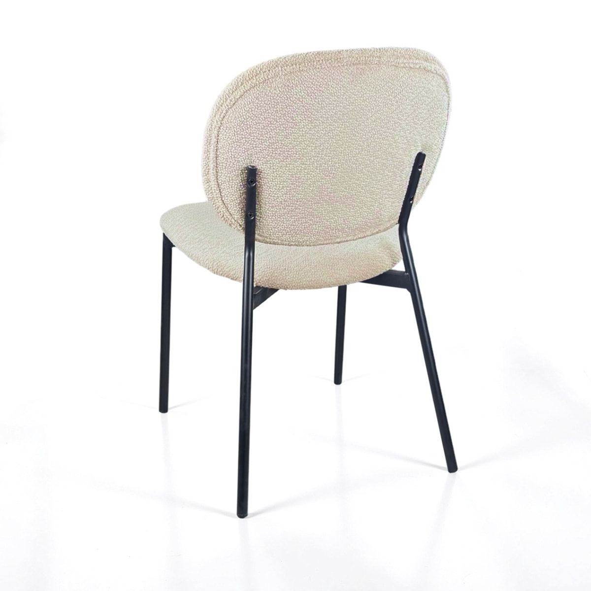 Lot de 2 chaises de salle à manger Tomasucci WERZA, en tissu, beige, 58 × 47 × 81 cm