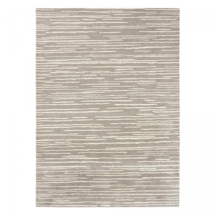 Tapis salon et chambre fait à la main en laine motif faux uni LUZA