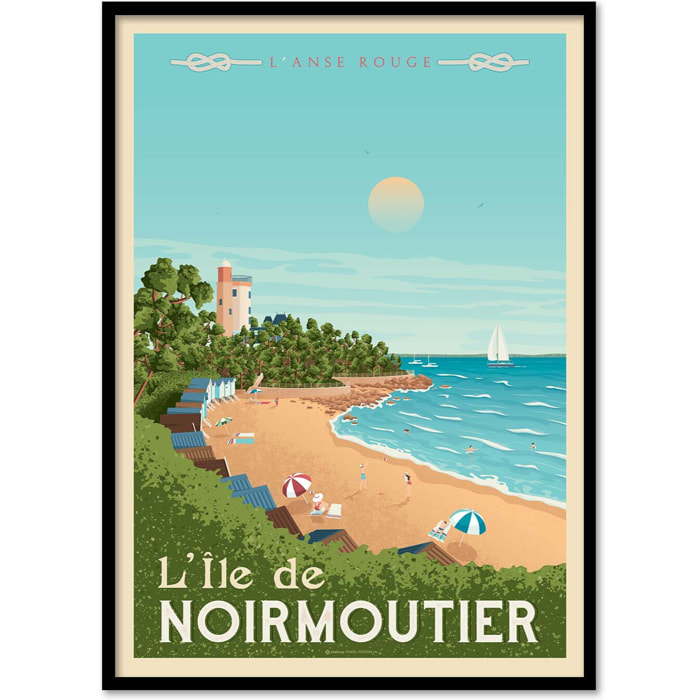 Affiche - Ile de Noirmoutier - Olahoop Travel Posters