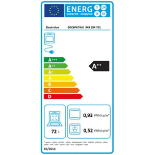 Four encastrable fonction vapeur ELECTROLUX EOC6P67WX
