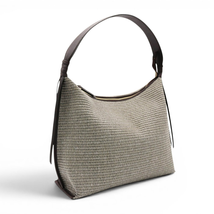 Borsa a spalla Cheval Firenze Laila S/S Testa di Moro (Rafia Greige)