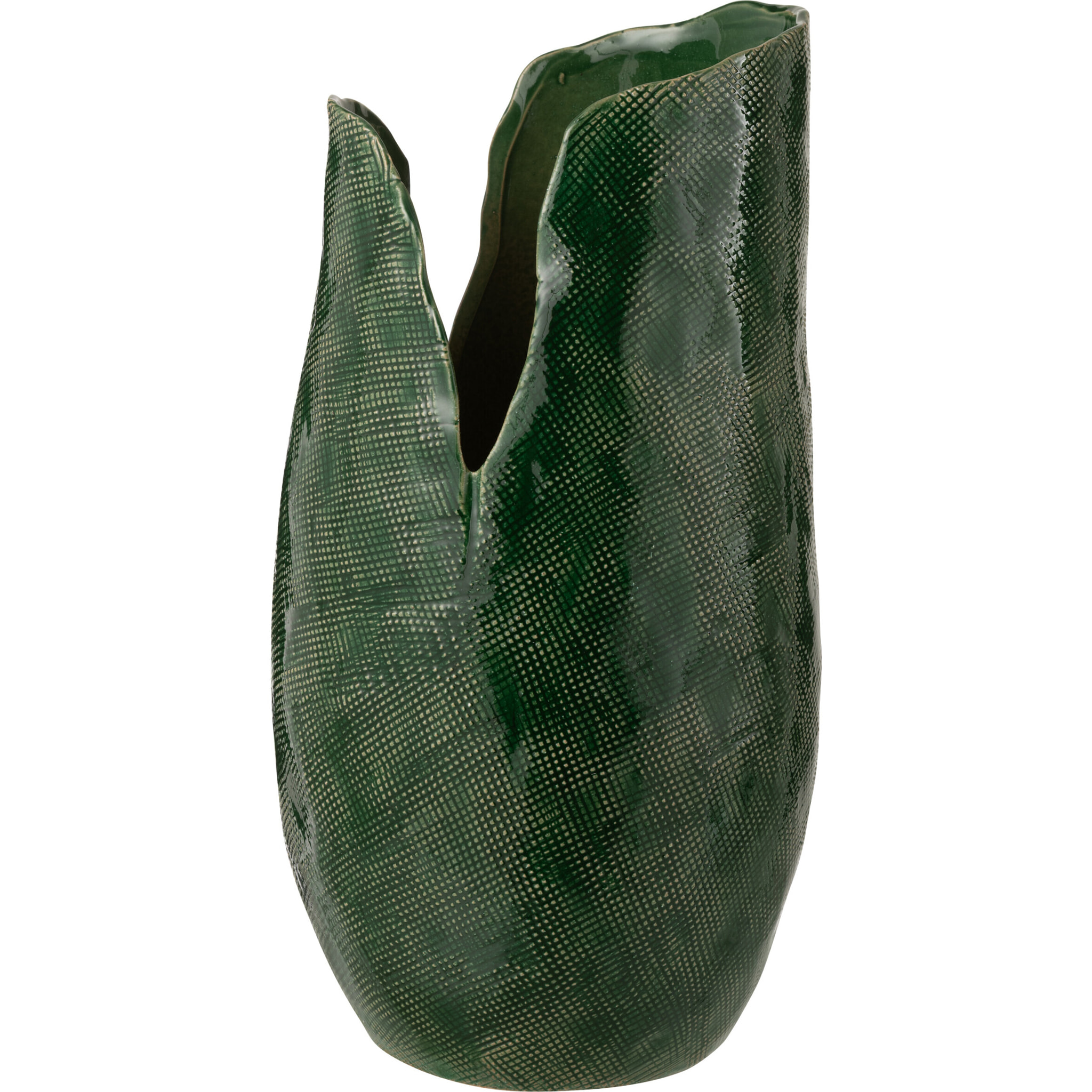 J-Line Vase Thibault - céramique - vert foncé - extra large
