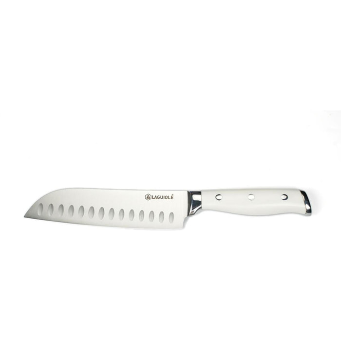 Couteau santoku blanc   - "Elégance"