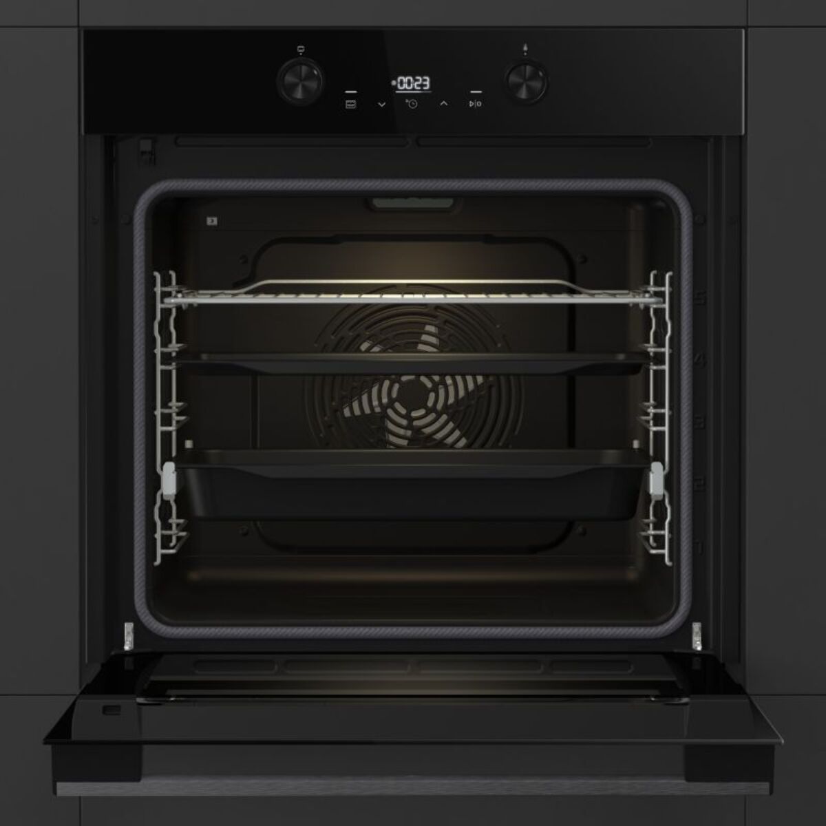 Four encastrable HISENSE BI64223EPBG - Pyrolyse, Mode Pizza 300 C, Air Fry, Cavité EvenBake, 77L