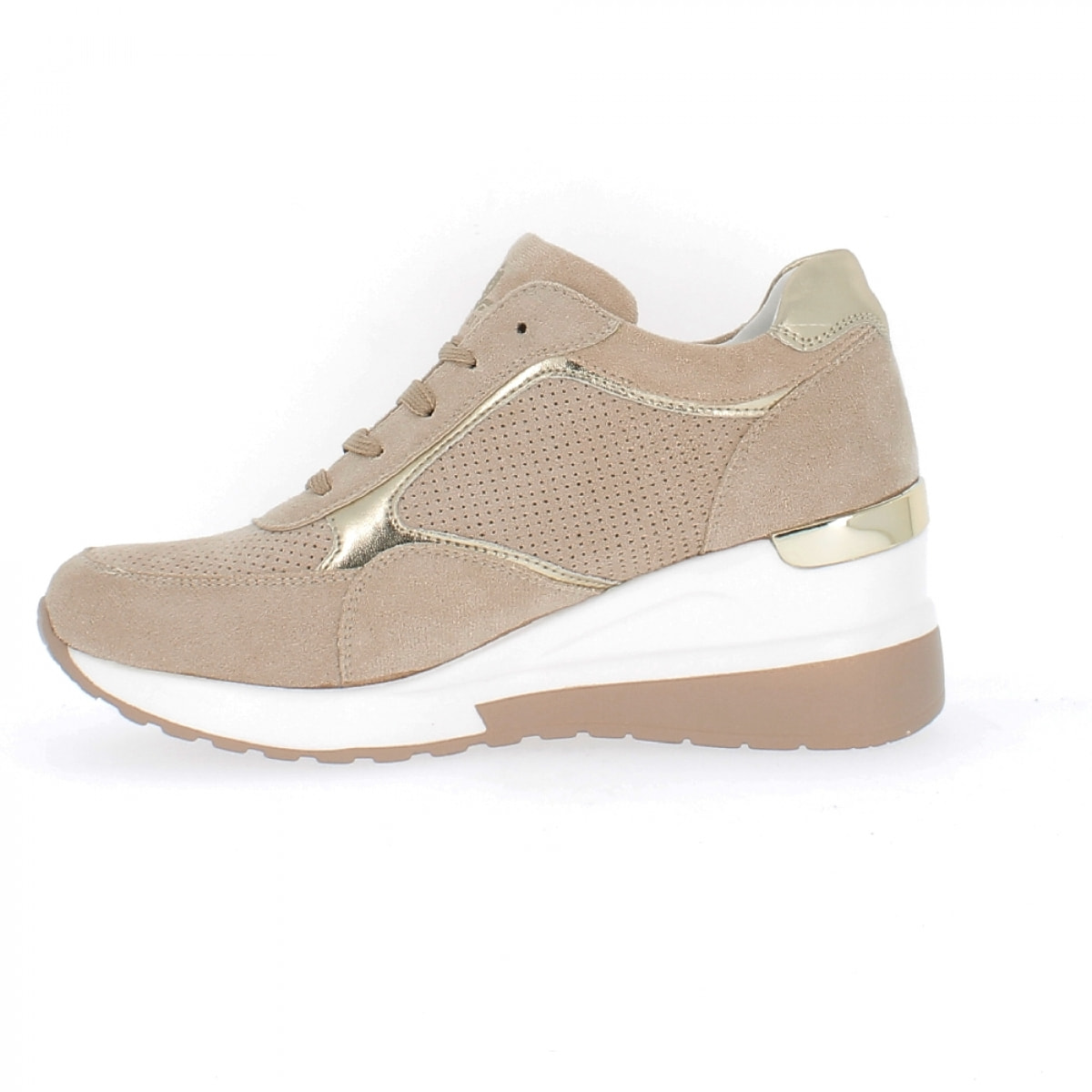 Armata di Mare Scarpe Donna Sneakers Casual con la Zeppa AMD P22H071 Beige