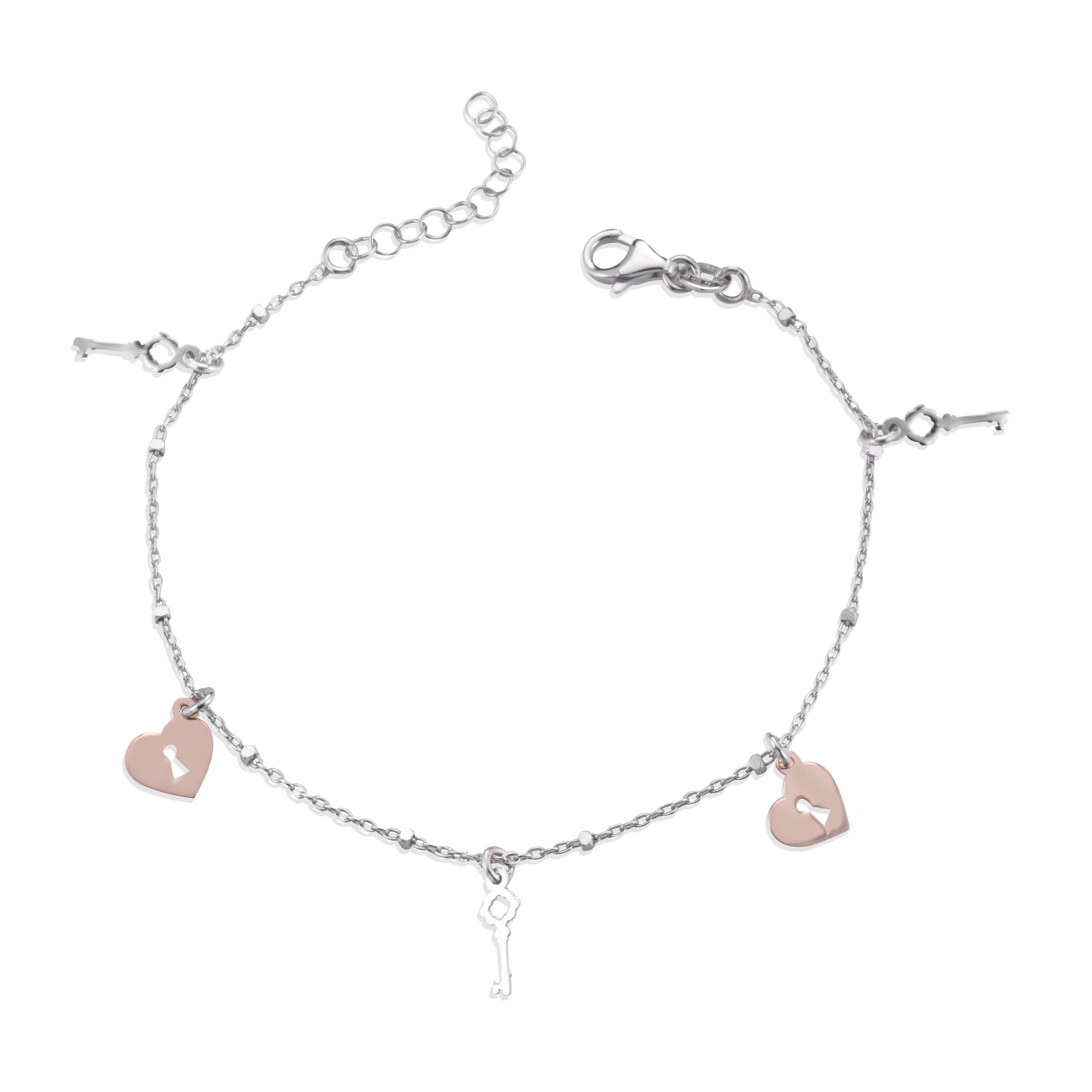 Bracciale Hiriwa 925 Cuore Argento Bicolore