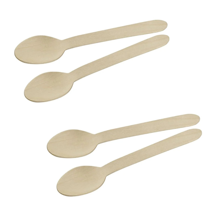 Set de 2 ustensiles de cuisine cuillère à café en bois Fackelmann Nature FSC