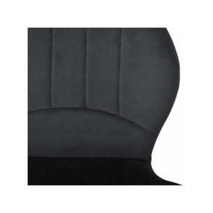 Chaise de bar en velours avec pieds en métal noir - FAUSTINE 2