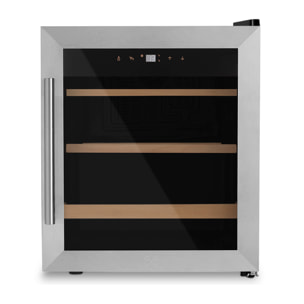 Les Petits Champs Vinoteca 15 botellas CAVC15 46L, Puerta acero inoxidable, Anti-UV, Sistema termodinámico, Regulable de 4°C a 18°C, Silenciosa, Iluminación LED, 2 estantes