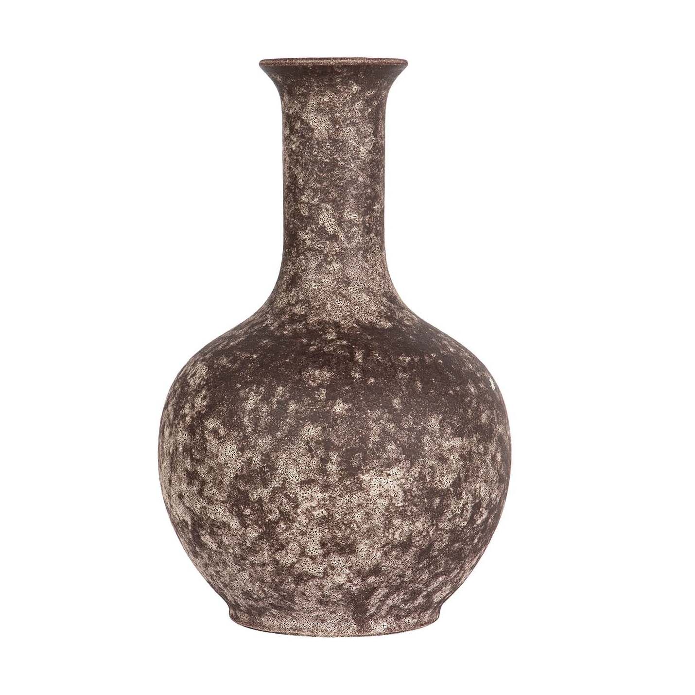 Florero Ceramica Marron 22x22x35 Cm