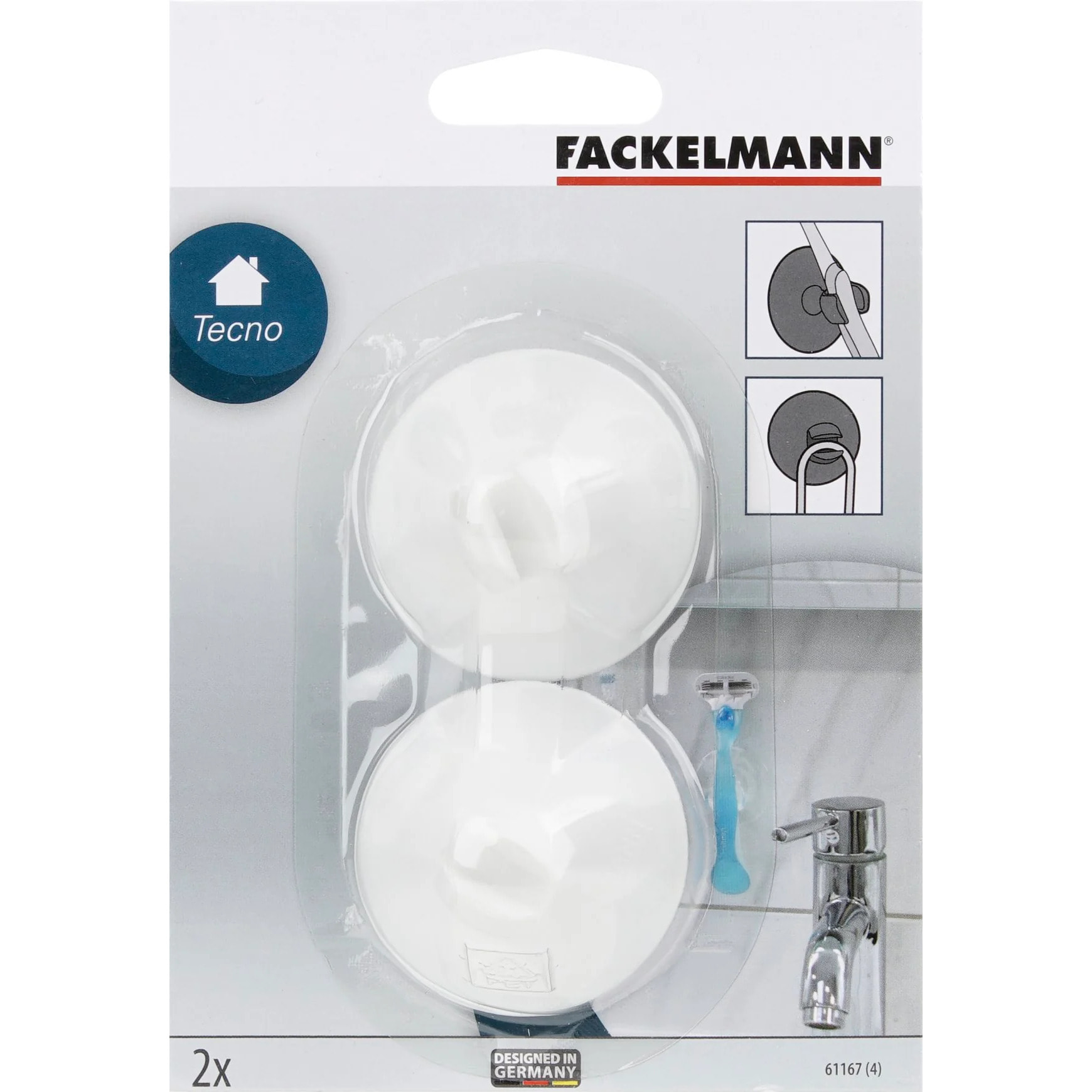 Porte-brosse à dents avec ventouse Fackelmann Tecno