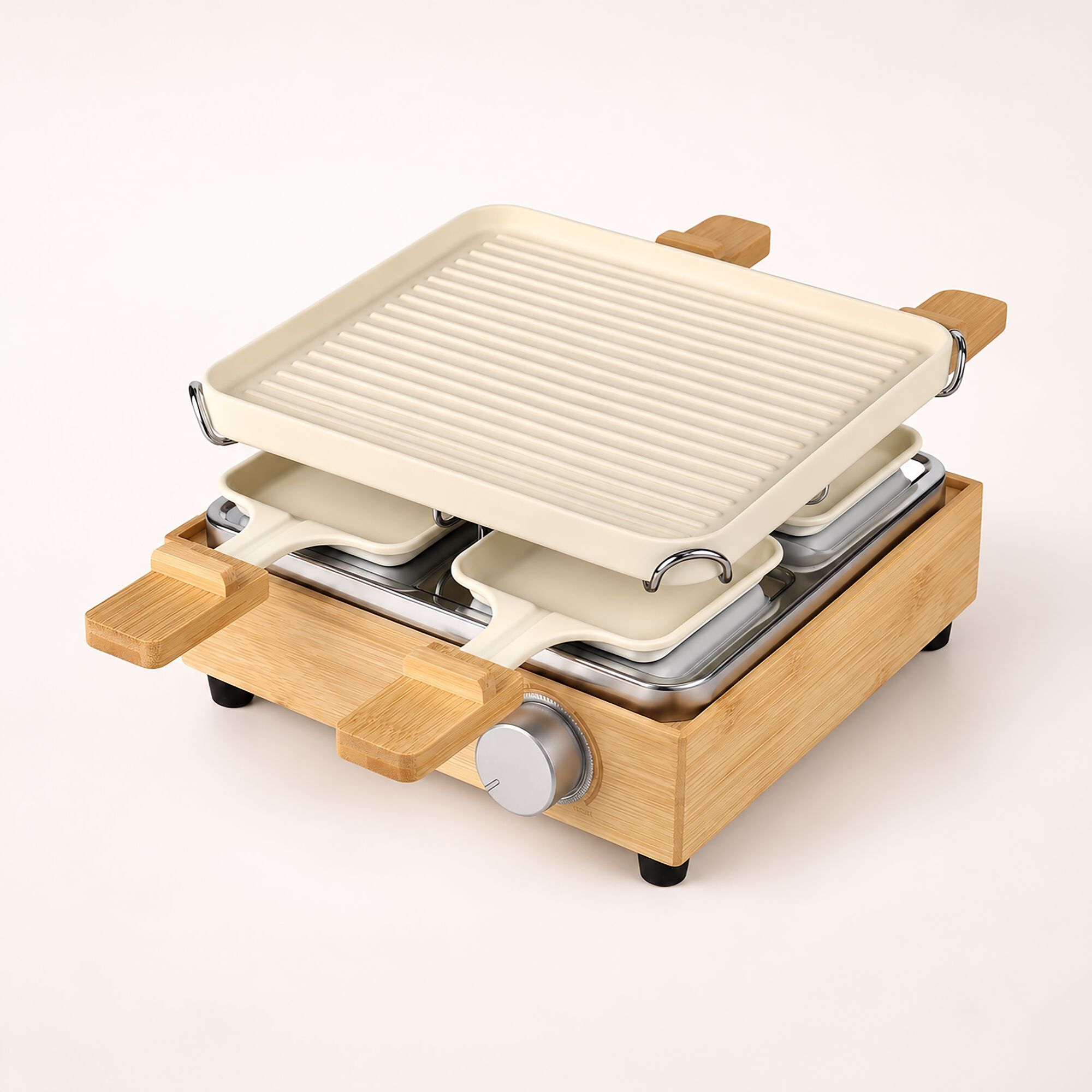 Appareil à raclette 4 personne crème