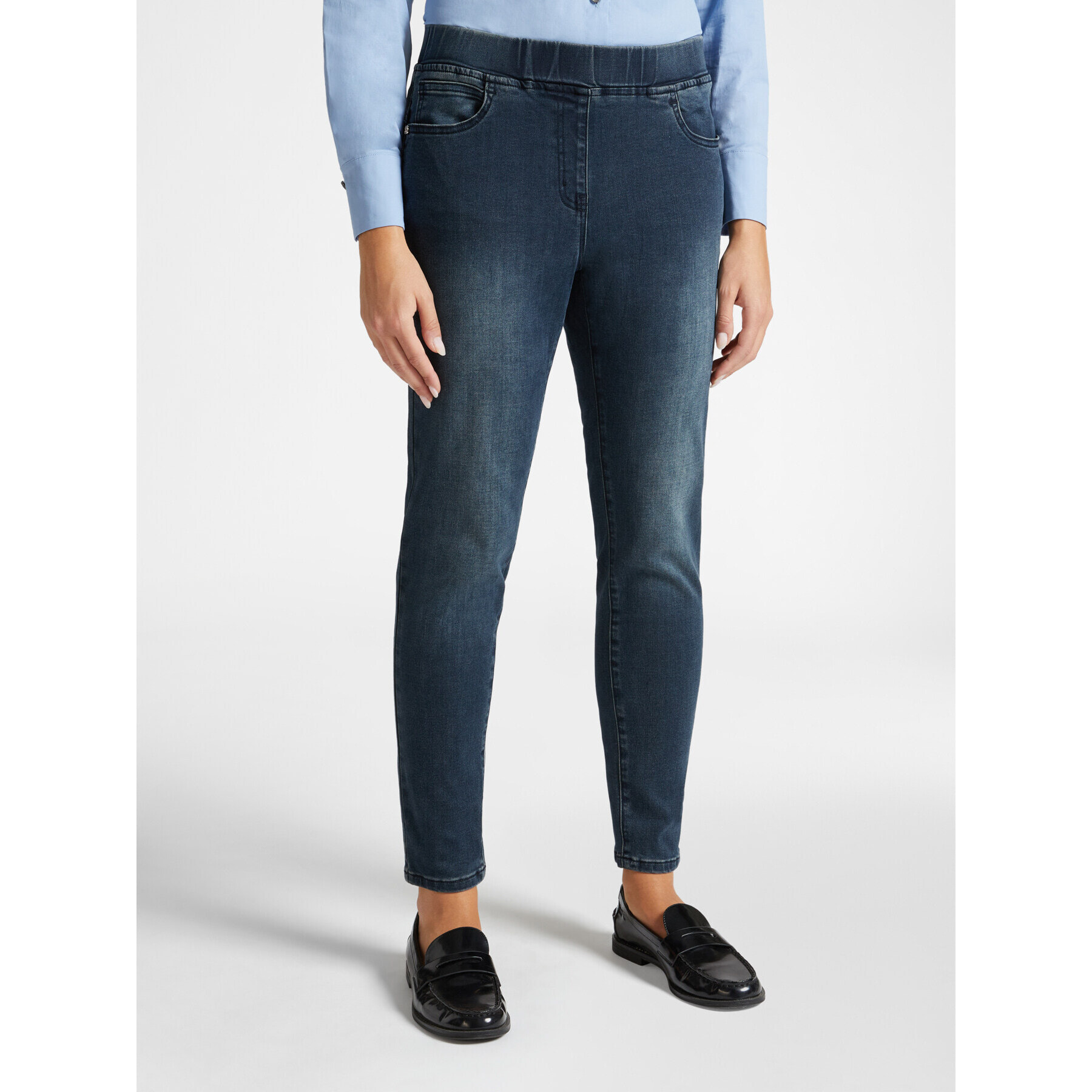 Elena Mirò - Jeggings de tela vaquera power stretch - Azul