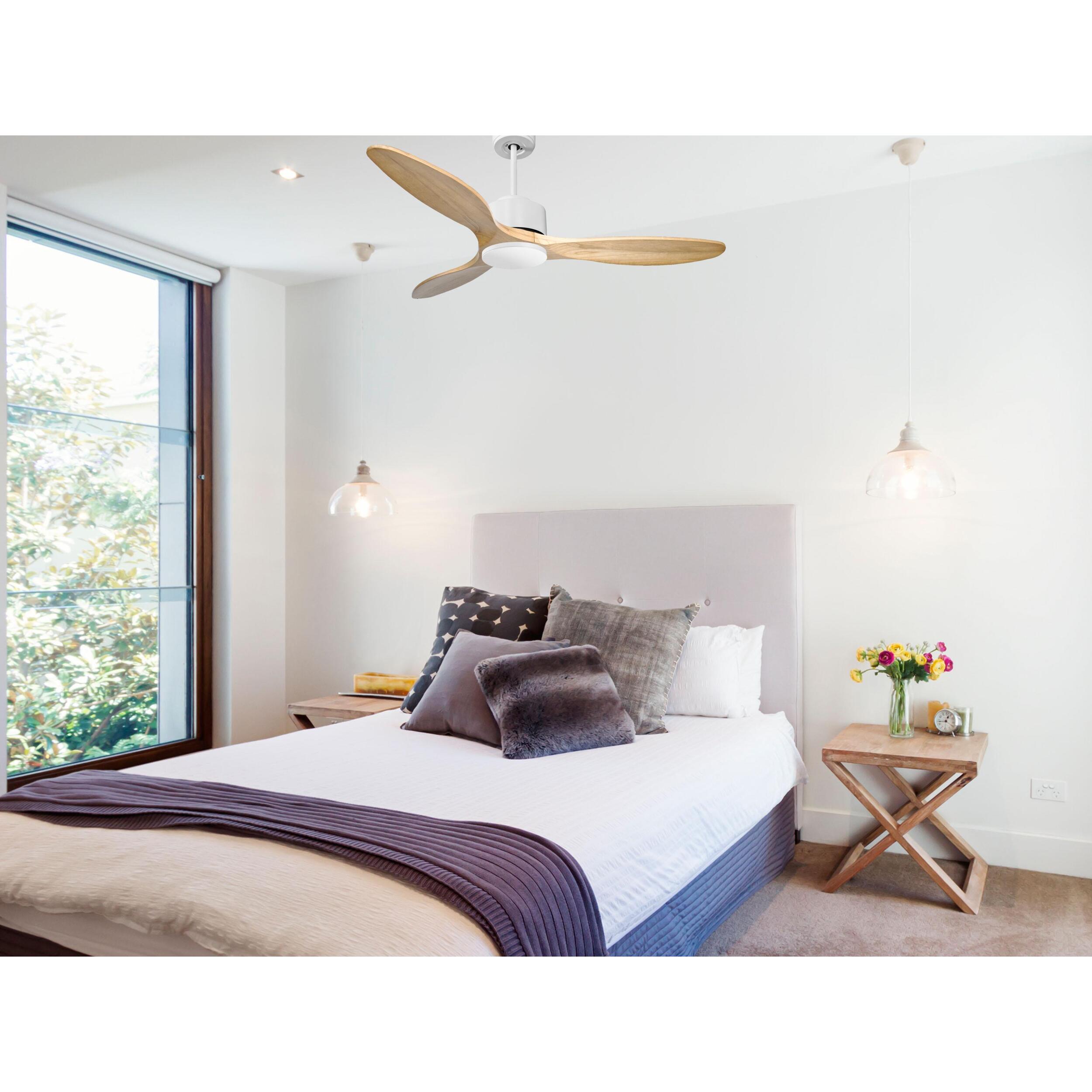 Ventilateur de plafond ø132 cm avec Wifi Réversible Hypersilence 40   W Blanc