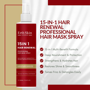 Mascarilla capilar profesional en spray 15 en 1 para extensiones