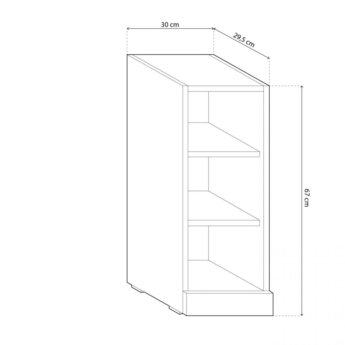 Módulo bajo Nuka estantería complementaria Tofe