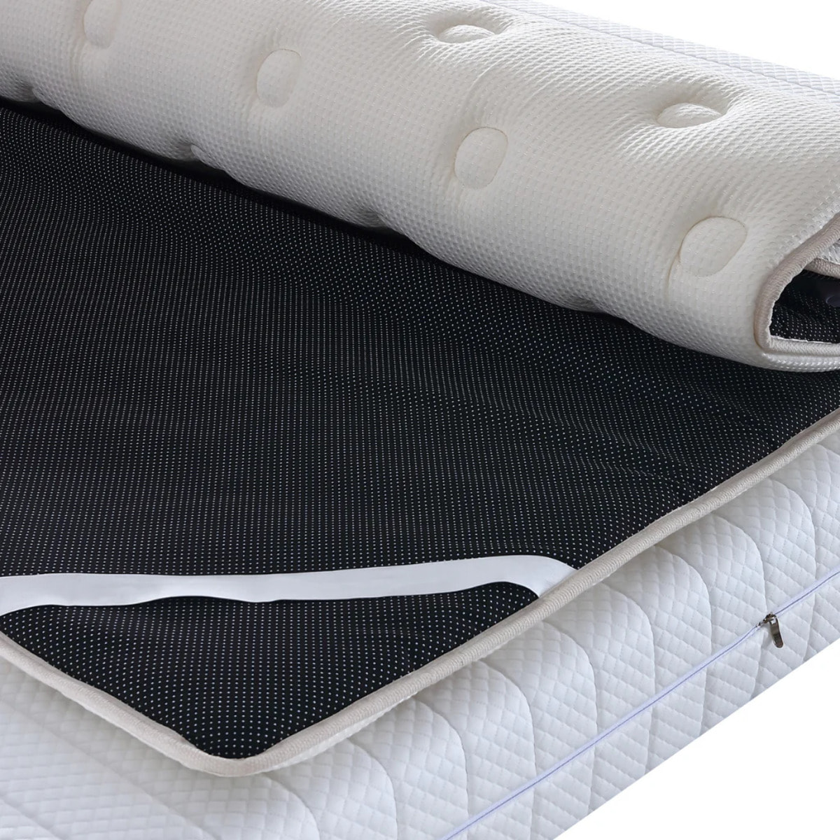 Surmatelas Zenflex | latex naturel et mousse Haute Densité | 7 zones de confort