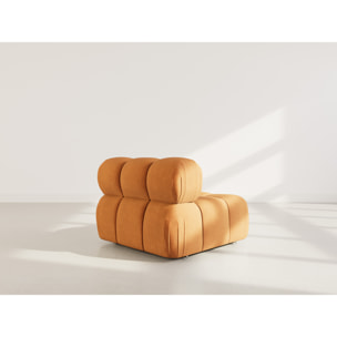 Ruby - module d'assise en velours texturé - Terracotta