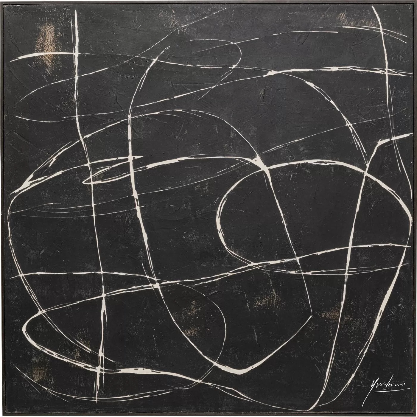 Tableau Sketch 120x120cm noir Kare Design