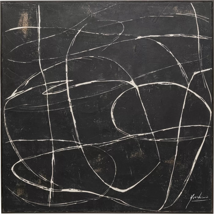 Tableau Sketch 120x120cm noir Kare Design