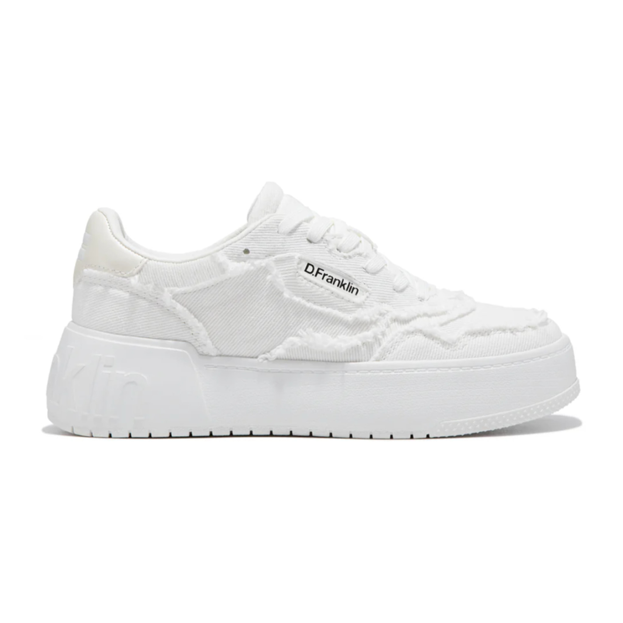 Zapatillas Casual Mujer Court Frayed Blanco D.Franklin