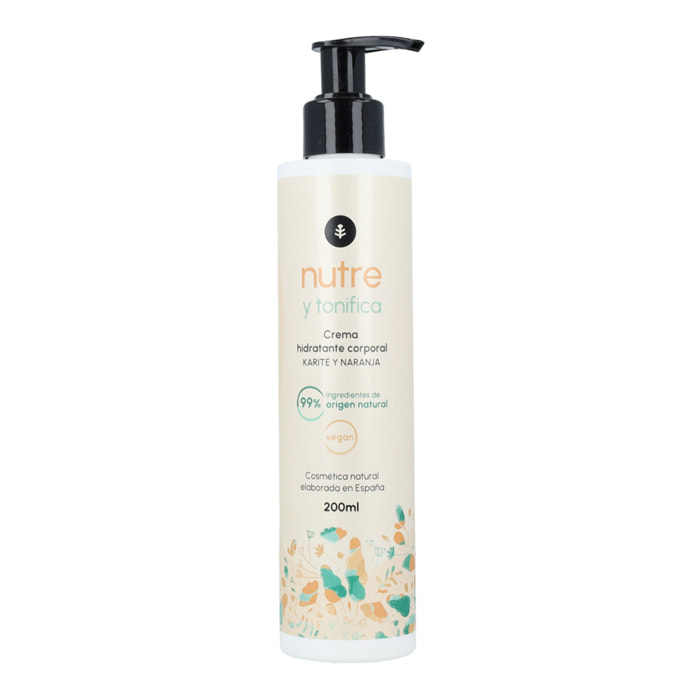 PLANETA HUERTO | Crema Hidratante Corporal Karité y Naranja 200 ml - Nutrición Intensa y Piel Suave