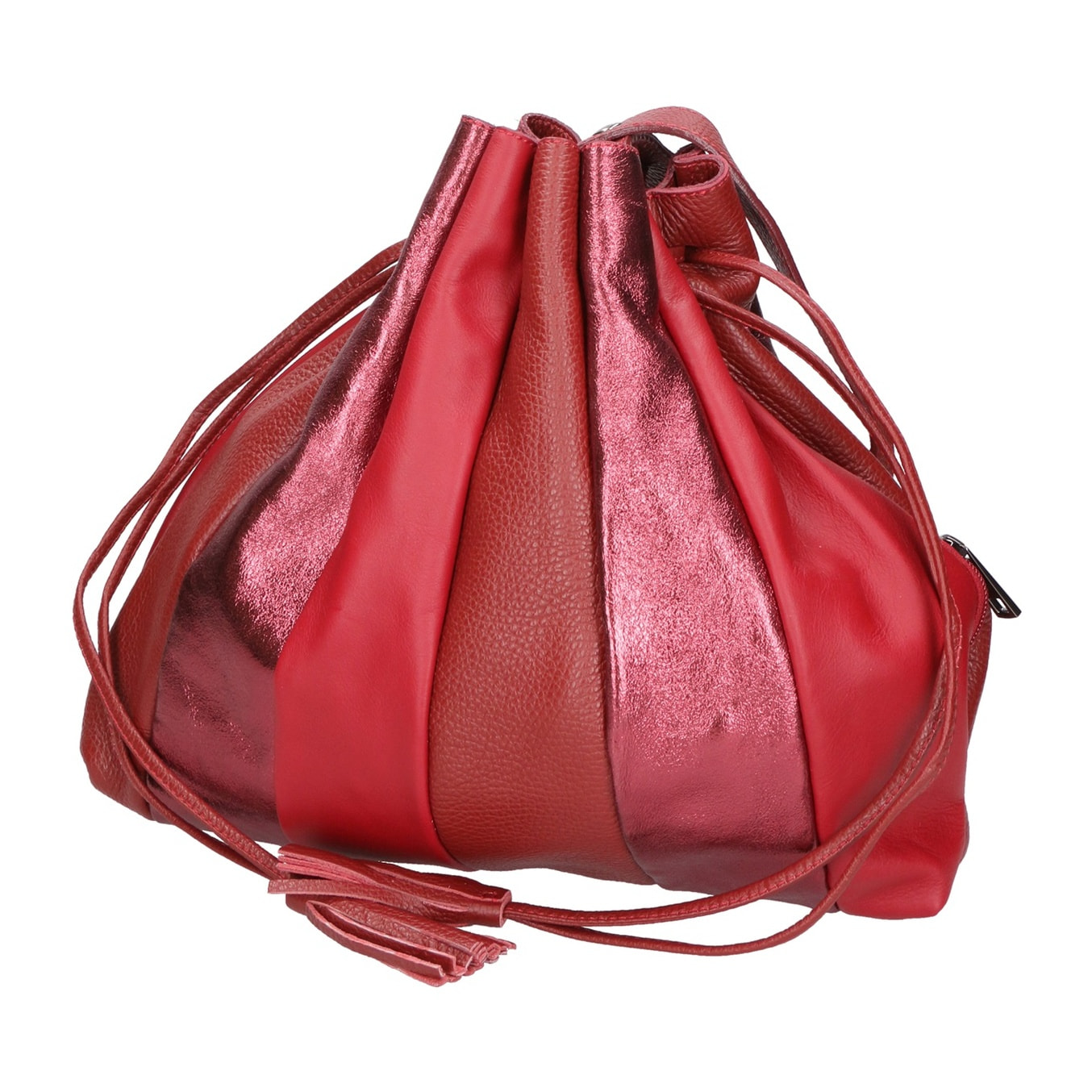 Borsa a spalla da donna - Modello Nunzia - Vera pelle - 30.0 x 33.0 x 7.0 cm