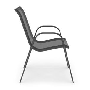 Ensemble repas extensible 8 places polywood gris