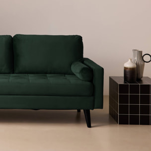 Canapé 3 places velours capitonné IVAR
