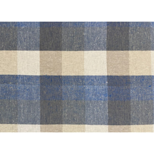 Tovaglia Natalizia in 100% Cotone Made In Italy Fantasia Country Blu