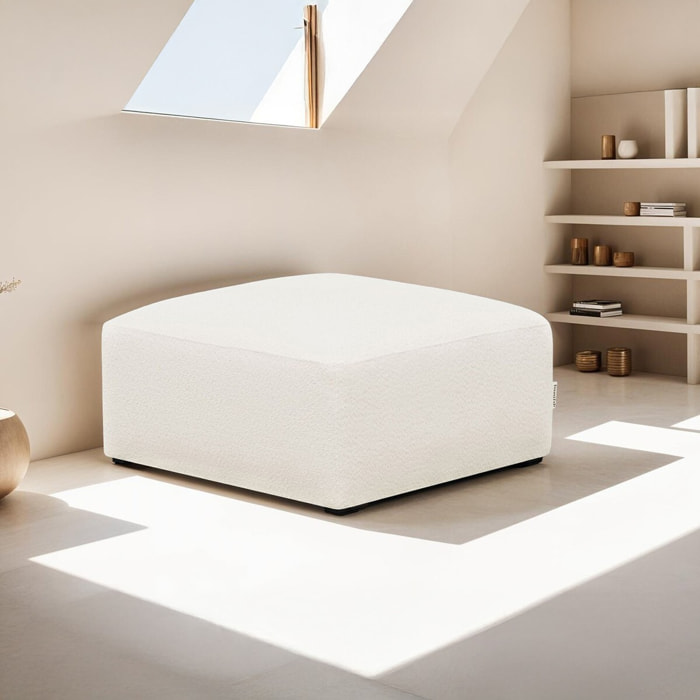Pouf modulable en tissu bouclette - MODULO