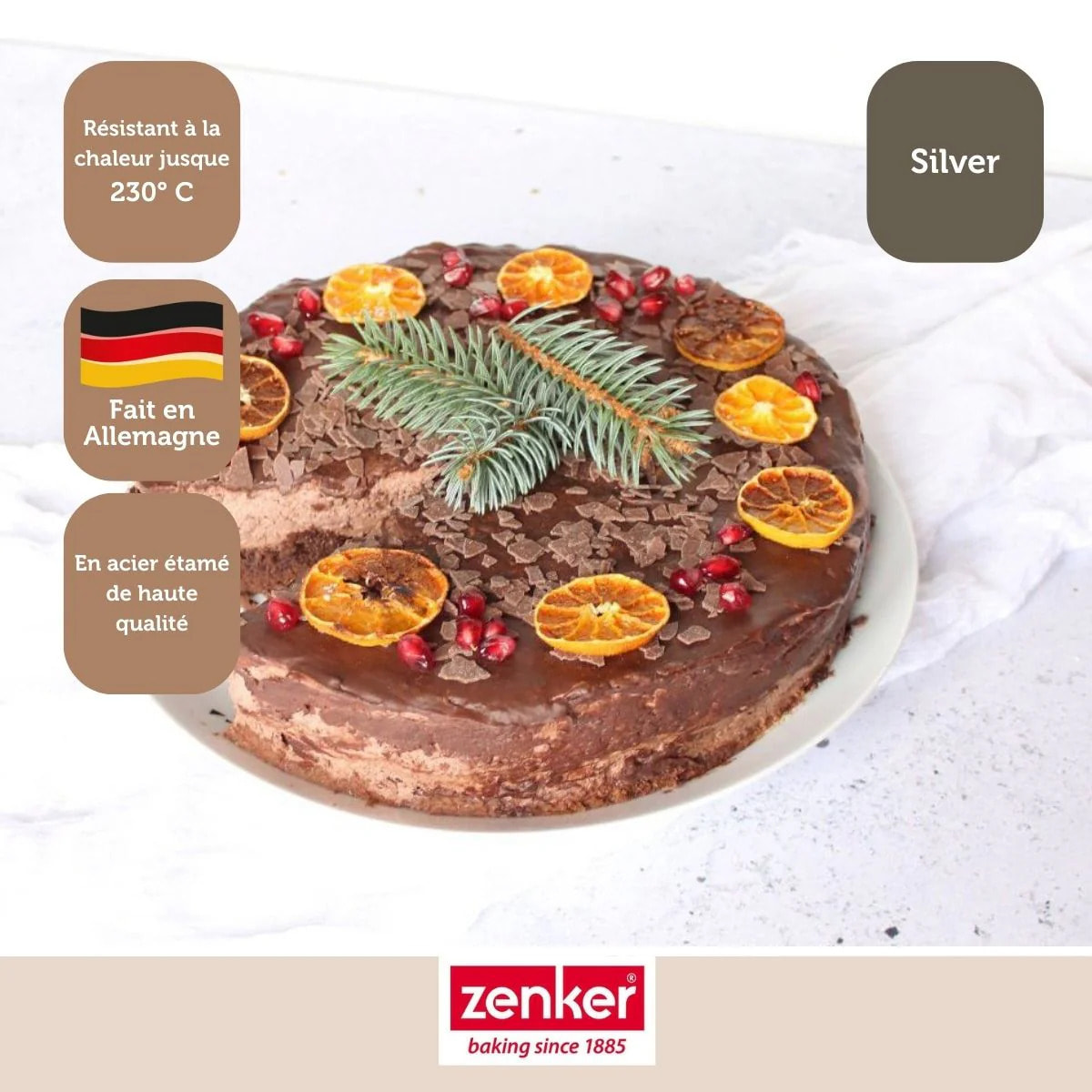 Moule à manqué à charnière 28 cm Zenker Silver