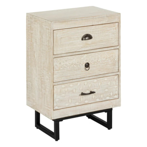 Table de chevet "Ajay" manguier H73cm