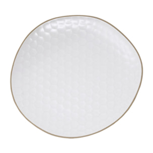 Set 6 piatti fondi Impronte in stoneware
