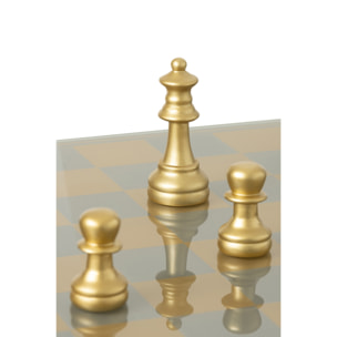 J-Line décoration plateau jeu d’échecs - polyrésine - or