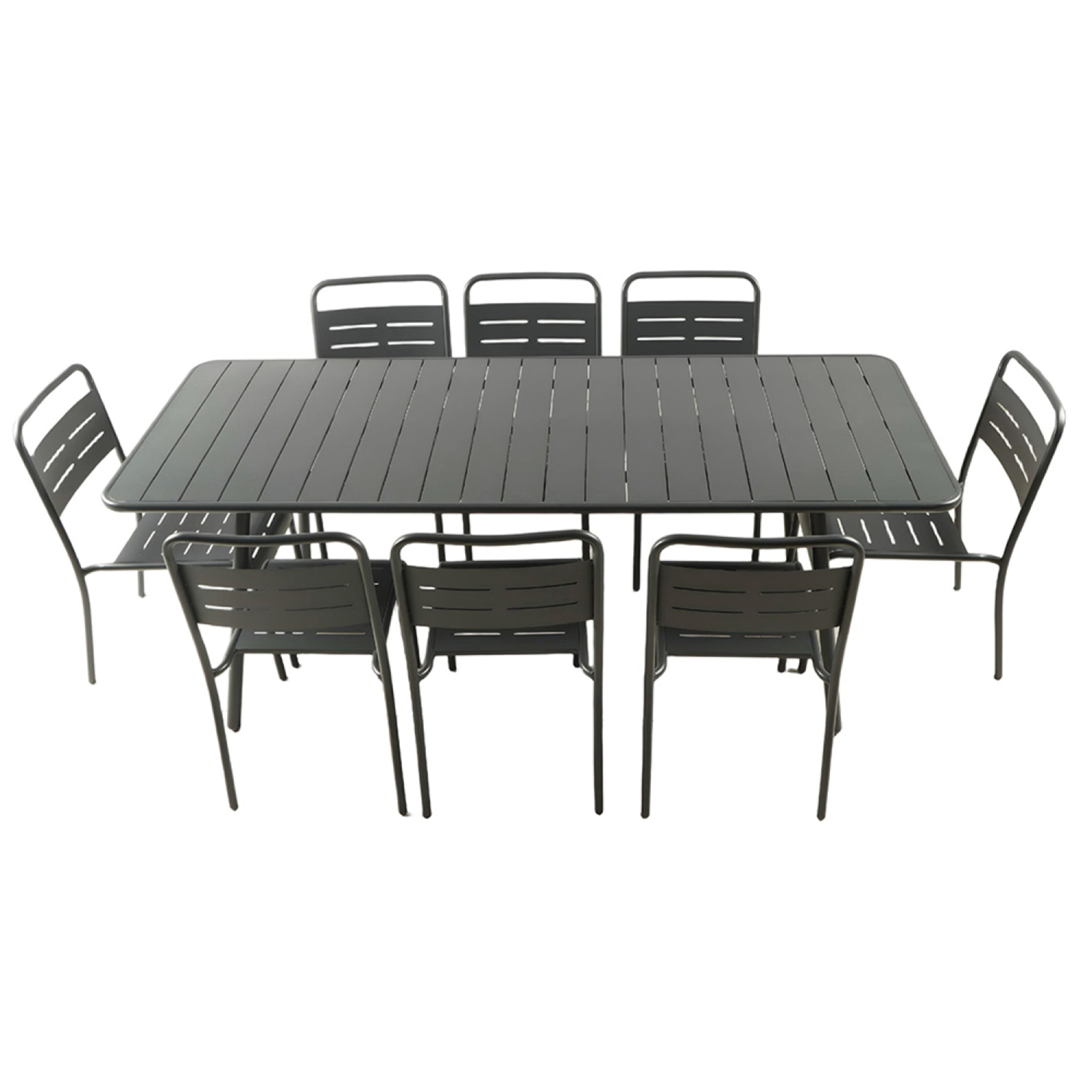 EVORA Ensemble table de jardin 200 cm et 8 chaises