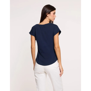 Camiseta Manga Corta Azul Marino - Bretonne