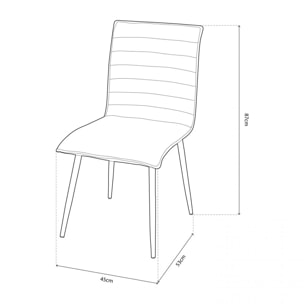 Pack 4 sillas de comedor Jules Tex Cambria