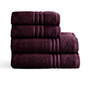 Set de serviettes éponge 100% Coton Éponge Peigné - 700 g/m2 VIOLET