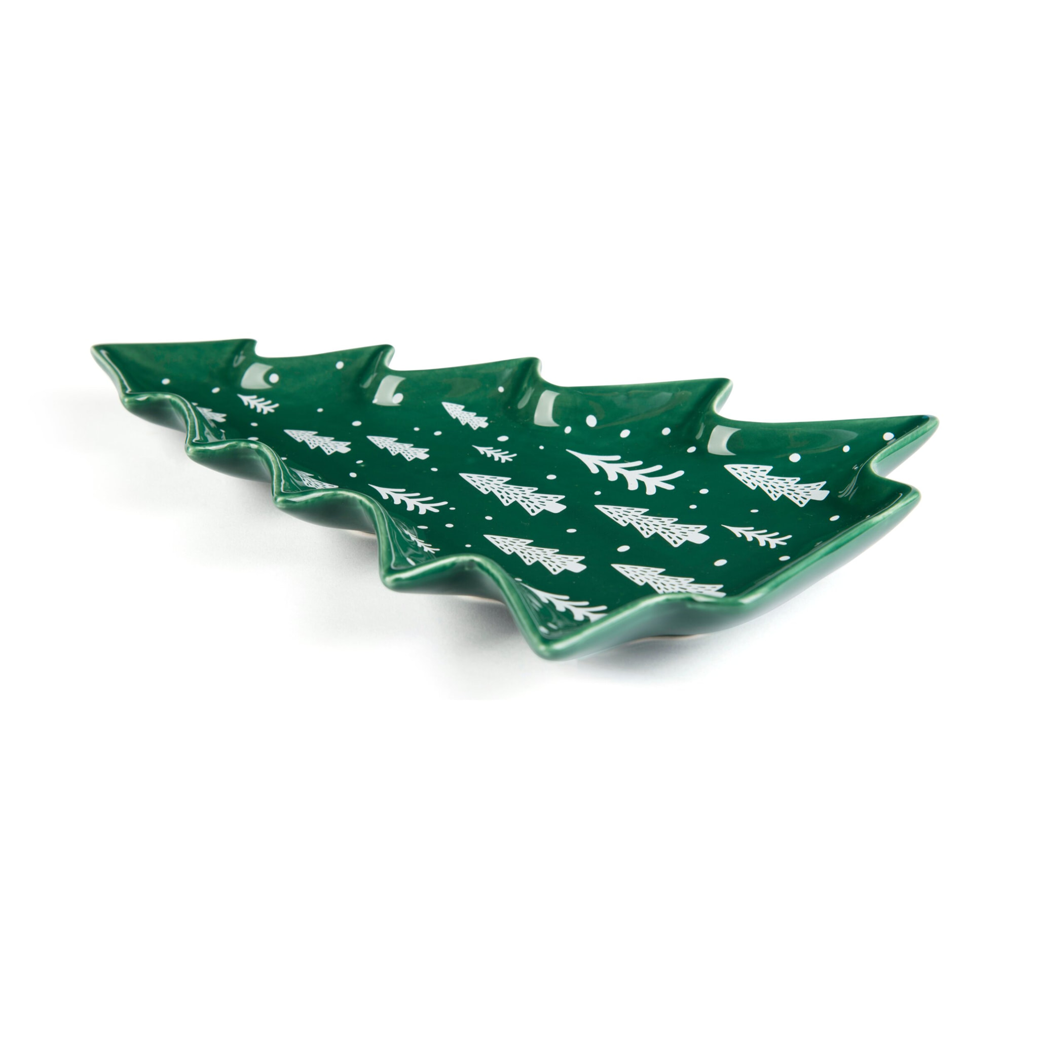 Assiette de service Excelsa – Green Winter, céramique verte