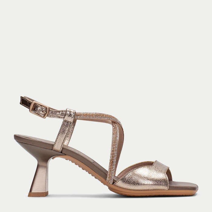 Sandalia Tacon Danielle Oro 6 cm