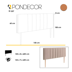 Cabecero – Tapizado en tejido con costuras decorativas