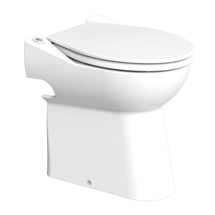 Sanicompact 43 éco+ WC compact avec broyeur sanitaire, silencieux, 1 entrée disponible pour lave-mains, blanc (C43LV)