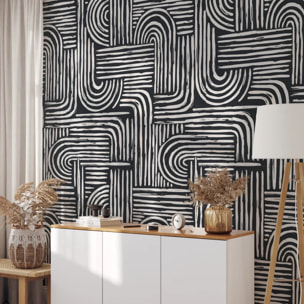 Carta da Parati Righe Nere