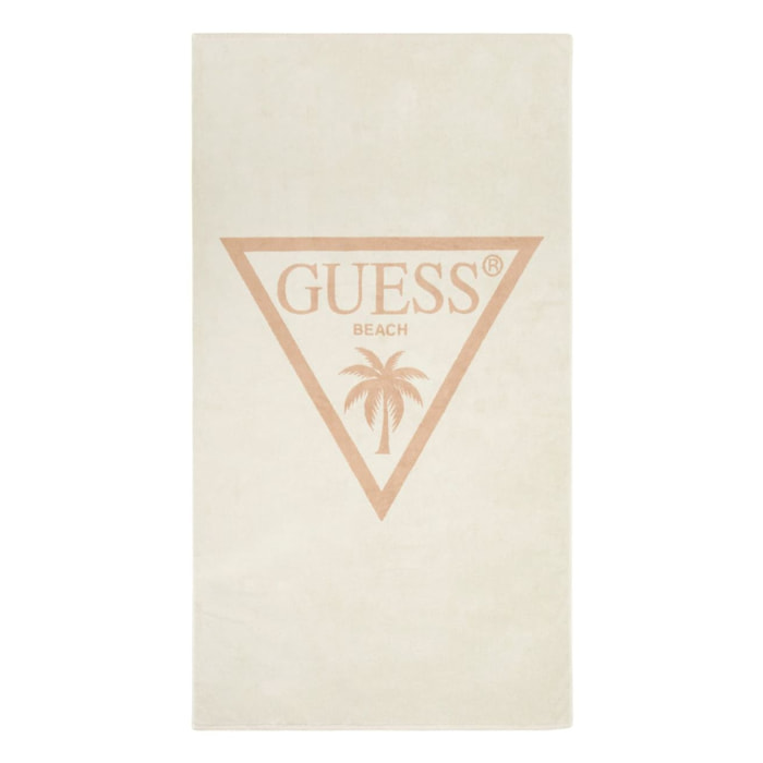 Serviette de plage - 100% coton - beige - 180 x 100 cm